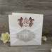 Foil Printing Wedding Invitation with Buckle and Lace Decoration Half Fold Card Elegant Invitation 
